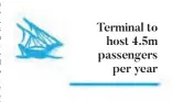  ??  ?? Terminal to host 4.5m passengers per year