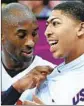  ?? Wally Skalij L.A. Times ?? KOBE BRYANT jokes with U.S. teammate Anthony Davis, then just 19, at the 2012 Olympics.