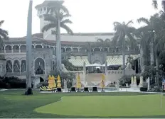  ?? THE ASSOCIATED PRESS FILES ?? Democratic lawmakers say Americans have the right to know how much money is flowing into U.S. President Donald Trump’s businesses from his stays at properties he owns, such as his Mar-a-Lago resort, above.