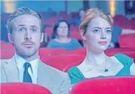  ??  ?? This image released by Lionsgate shows Ryan Gosling, left, and Emma Stone in a scene from, “La La Land.” — AP