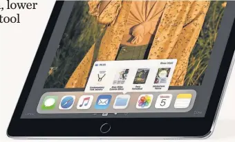  ?? APPLE ?? Apple touts the iPad as a compact laptop alternativ­e.