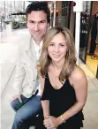  ??  ?? A 10-years-younger Trevor Linden joined wife Cristina when she and Liselott Montesano opened their Basquiat fashion store in Yaletown.