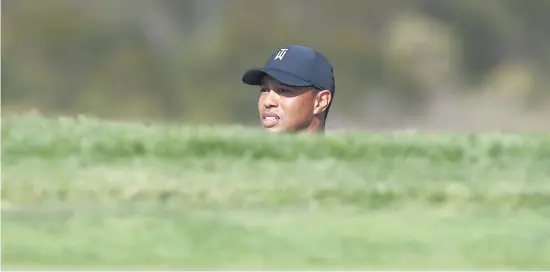  ?? Picture: Getty Images ?? STILL OFF THE PACE. Former world No 1 Tiger Woods admitted he was a little rusty after the first round of the Farmers Insurance Open at Torrey Pines on Thursday.