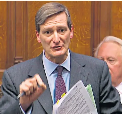  ??  ?? Dominic Grieve, the pro-european Tory who had tabled the amendment, evoked the spirit of Churchill as he spoke of putting ‘country before party’