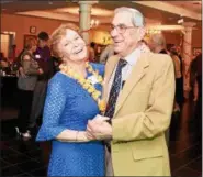  ?? JESI YOST — DIGITAL FIRST MEDIA ?? Alice Gerhart and Alvin Behm enjoy a dance at the Boyertown Senior-Senior Prom held at The Center at Spring Street March 9.