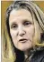  ??  ?? Minister of Foreign Affairs Chrystia Freeland