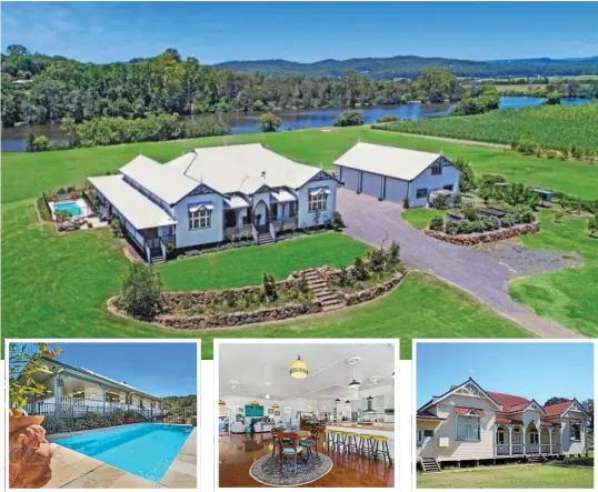  ?? NEW LIFE: (Above) The former St Stephen’s Parish Centre in Pittsworth has been refurbishe­d and relocated to the Sunshine Coast, and now comes with a $2.15 million price tag. (Right) The building in its original condition, before it was moved. PHOTOS: CONT ??