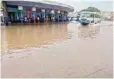  ??  ?? A view of the Gurugram bus stand building during rains; (Right) in 2016, a roof of Gurugram civil hospital’s emergency ward had fallen