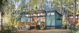  ?? WALT DISNEY CO./COURTESY ?? New Fort Wilderness cabins will have prefabrica­ted parts made in a south Orlando warehouse but assembled at the Walt Disney World resort. The changeover will be phased in over several months.