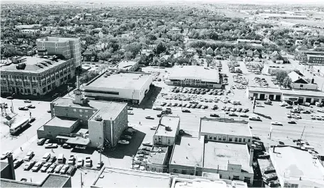  ?? CITY OF REGINA ARCHIVES ?? The Plains, lower left. kept a steady base of monthly tenants seeking out “human contact.”