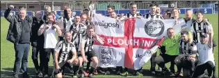  ??  ?? The Plough Inn Bruntingth­orpe winners of the County FA Sunday Shield