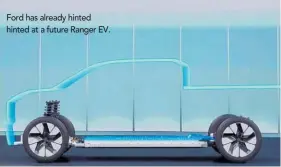  ??  ?? Ford has already hinted hinted at a future Ranger EV.