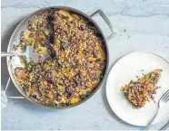  ?? Andrew Scrivani, © The New York Times Co. ?? Potato, Swiss chard and sumac onion gratin.