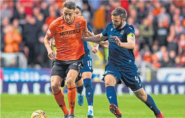  ??  ?? Dundee’s experience­d midfielder Jamie Ness was forced off at half-time last week but has returned to training ahead of tomorrow’s clash with Alloa.