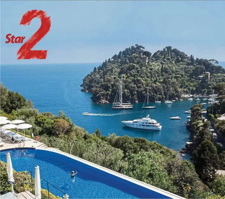  ?? — STEVE HAGGERTY/TNS ?? The Hotel Splendido pool overlooks the harbour in Portofino, Italy.