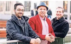  ?? RP-FOTO: ANNE ORTHEN ?? Redouan Aoulad-Ali, Ataman Yildirim und Dalinc Dereköy (v.l.) wollen den ersten muslimisch­en Karnevalsv­erein in Düsseldorf gründen.
