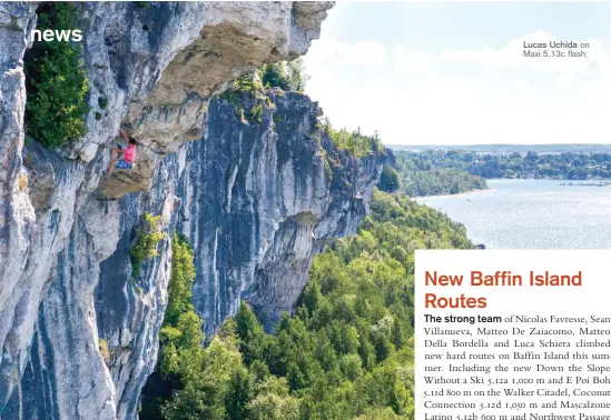  ??  ?? Lucas Uchida on Maxi 5.13c flash