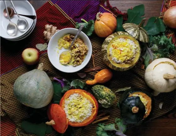  ?? DEB LINDSEY, FOR THE WASHINGTON POST ?? Biryani Stuffed Pumpkins: the idea of using small pumpkins as vessels to cook one of my favourite Indian dishes seemed downright inspired.