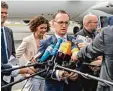  ?? Foto: dpa ?? Außenminis­ter Heiko Maas vor seinem Abflug nach Ankara.