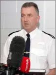  ??  ?? Superinten­dent Jim Doyle giving a press conference in Rosslare last Thursday.