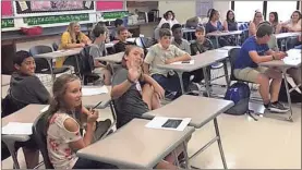  ?? / Contribute­d ?? Students at Rockmart Middle School got back to work in the classroom on Friday.
