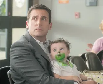  ?? DISNEY ?? Steve Carell plays dad to Baby Trevor in Alexander and the Terrible, Horrible, No Good, Very Bad Day.