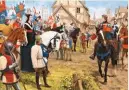  ?? ?? Margaret of Anjou leading the Lancastria­n forces at the Second Battle of St Albans against the Yorkists.