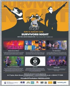  ??  ?? The Survivors Night poster.