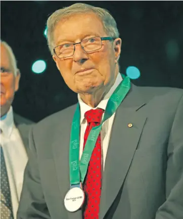  ?? Photo: PGA Australia ?? Peter Thomson after being inducted as an Immortal of PGA Australia in 2016.
