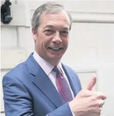  ??  ?? Brexit Party leader Nigel Farage savours the success of his party in the European elections