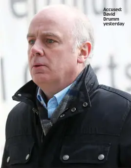  ??  ?? Accused: David Drumm yesterday