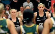  ??  ?? Laura Langman and Casey Kopua face up to the South Africa prior to a 2012 test.