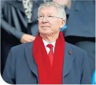  ??  ?? Sir Alex at the Manchester derby a fortnight ago