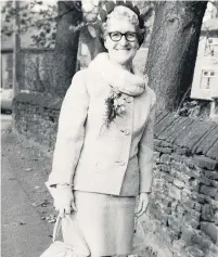  ??  ?? Annie Dimmick pictured in 1968 at the wedding of Helen’s parents