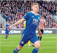  ?? ?? Leicester City’s Harvey Barnes celebrates