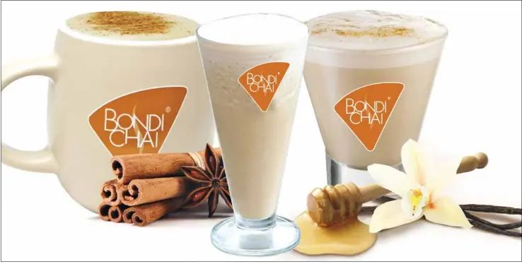  ??  ?? Bondi Chai is wholly-australian owned and manufactur­ed and made with the finest ingredient­s available, 95 per cent of which are sourced in Australia.