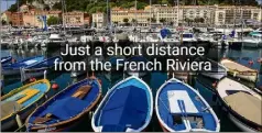  ?? (DR) ?? « À une courte distance de la Riviera française », sur fond de photo du port de Nice : The Mall annonce la couleur sur son site Internet.