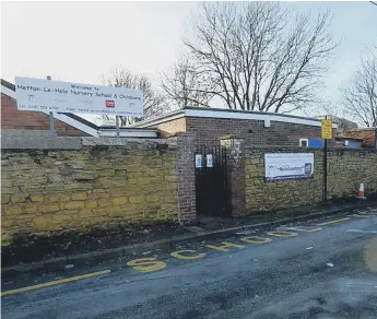  ??  ?? Hetton-Le-Hole Nursery School, which is earmarked for closure.