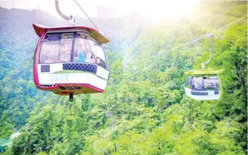  ?? (Photo for illustrati­ve purpose only) ?? A cable car leading to Wakan village in Wadi Mistal.