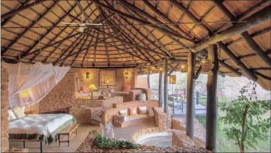  ??  ?? OASIS: Stanley Safari Lodge family suite is intimate and personalis­ed, with occupancy for 25 people a bit of a stretch.