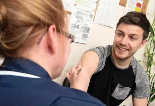  ??  ?? Fab jab
A flu vaccinatio­n programme is being rolled out across Lanarkshir­e this winter and those eligible will be contacted by health chiefs