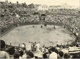  ??  ?? Les corridas ont longtemps attiré de nombreux spectateur­s aux Arènes.