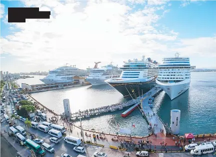  ??  ?? Se espera que los visitantes que lleguen en cruceros superen los 1.6 millones.