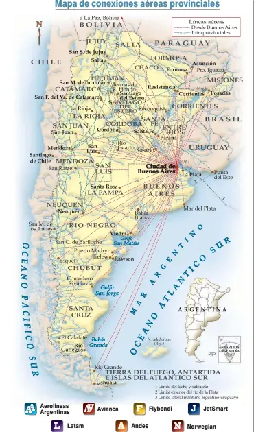  ??  ?? Nota: las tarifas publicadas son orientativ­as desde Buenos Aires, calculadas para volar entre fines de mayo y principios de junio.