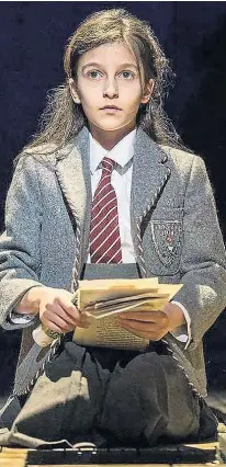  ??  ?? Top of the class...Lilian Hardy on stage as Matilda