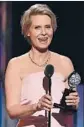  ?? Getty Images ?? CYNTHIA NIXON is honored for her work in “The Little Foxes.”