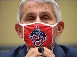  ?? Getty Images/tns ?? Anthony Fauci, director of the National Institute for Allergy and Infectious Diseases, testifies before the House Subcommitt­ee on the Coronaviru­s Crisis hearing on July 31 in Washington, DC.