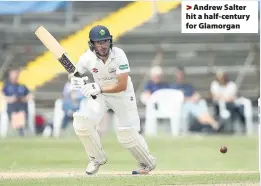  ??  ?? > Andrew Salter hit a half-century for Glamorgan