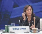  ?? HAIYUN JIANG/THE NEW YORK TIMES VIA AP ?? U.S. Vice President Kamala Harris attends a meeting at the APEC summit Saturday in Bangkok.