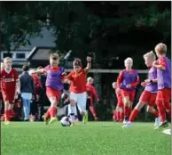  ??  ?? Naermere 400 barn fra 2. til 7. klasse deltok på Myggcupen på Lyngdal stadion lørdag.